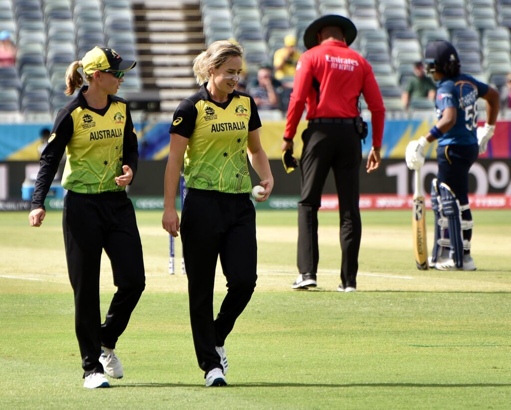 Meg Lanning and Ellyse Perry at the Women's T20 World Cup 2020