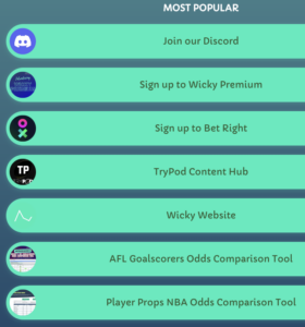 Whether it's NRL Fantasy, Supercoach or Punting. NBA, AFL or Cricket. Wicky's got you covered!